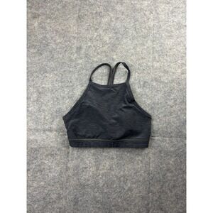 Prana Alois Sports Bra Gray Black Stripe Padded Racerback Athletic Size XS